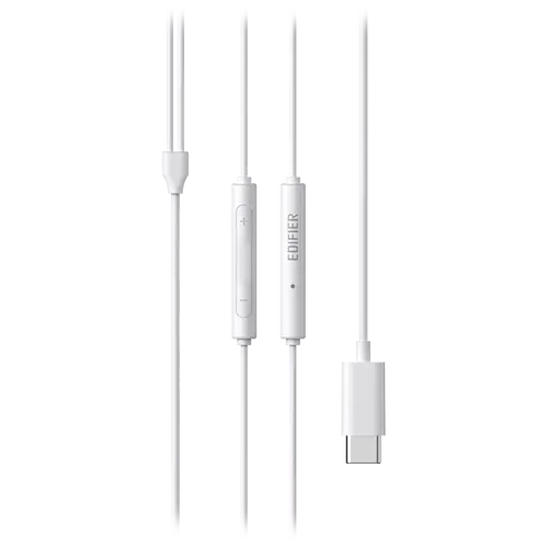 Edifier P180 USB-C Earbuds, 14mm Drivers, Built-in Mic, White - image 1