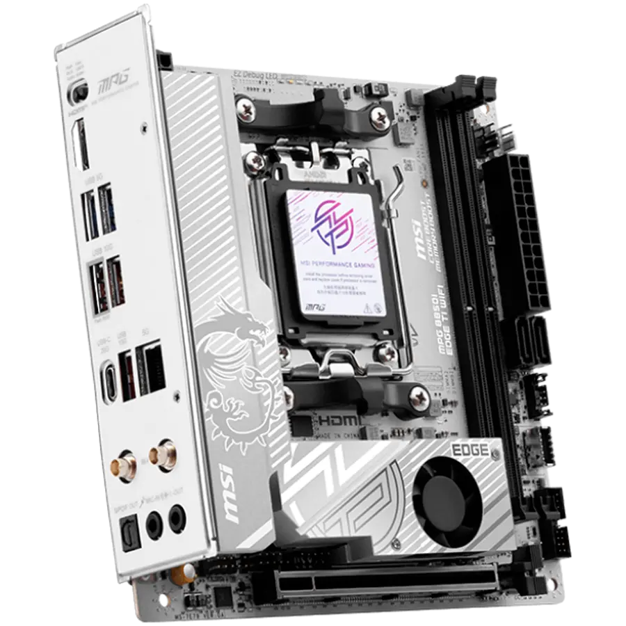 MSI MPG B850I EDGE TI WIFI, mITX, Socket AM5, Dual Channel DDR5 10000+MHz (OC), 1x slot PCIe x16, 2x slot M.2, 1x HDMI, 3x USB 3.2 Gen 2, 2x USB 3.2 - image 2