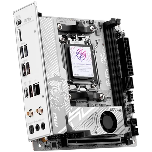 MSI MPG B850I EDGE TI WIFI, mITX, Socket AM5, Dual Channel DDR5 10000+MHz (OC), 1x slot PCIe x16, 2x slot M.2, 1x HDMI, 3x USB 3.2 Gen 2, 2x USB 3.2 - 3