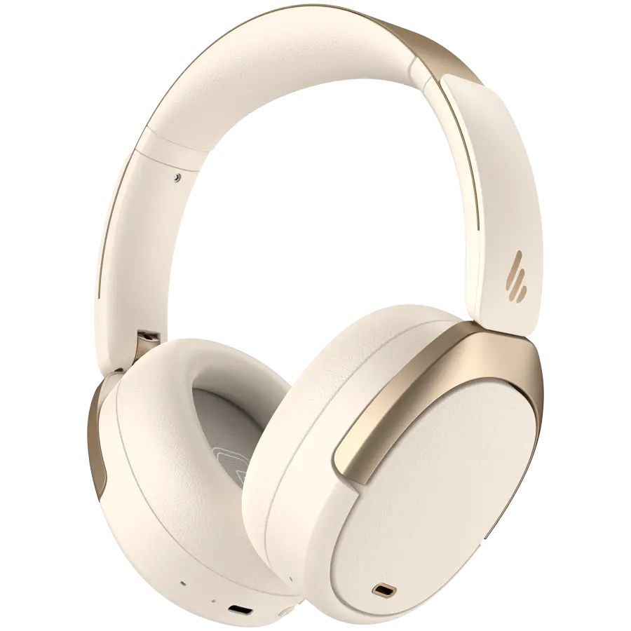 Edifier WH950NB Wireless Over-Ear Headphones, 40mm Dynamic Titanium-Coated Drivers, BT V5.4, ANC, Hi-Res Audio Certification, Up To 80H Battery, USB-C, Ivory
