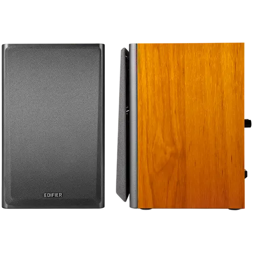 Edifier R1000T4 2.0 Bookshelf Speakers, BT V5.0, RCA, 0.5-inch Tweeters, 4-inch Drivers, 24W (RMS), Control Buttons, Brown - image 1