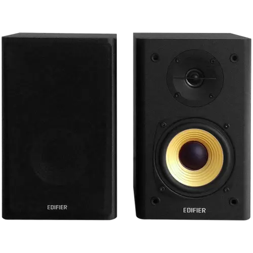 Edifier R1000T4 2.0 Bookshelf Speakers, RCA, 0.5-inch Tweeters, 4-inch Drivers, 24W (RMS), Control Buttons, Black - image 1