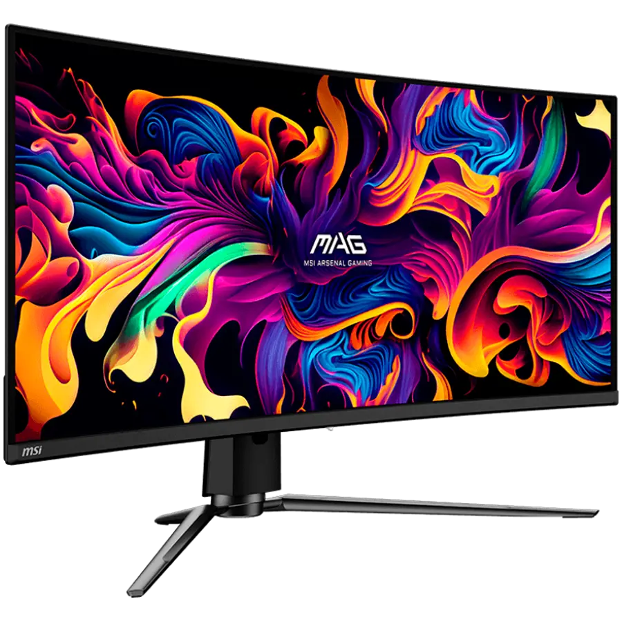 MSI MAG 341CQP QD-OLED Curved Gaming Monitor, 34" 175Hz, UWQHD (3440x1440) 21:9, QD-OLED, 1800R, 0.03ms, 250nits, 1500000:1, 178/178, AMD FreeSync Premium Pro, Adjustable Stand, 1x DP, 2x HDMI, 1x Type-C, 1x Headphone out, USB Hub, 3Y - image 1