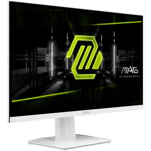 MSI MAG 274QRFW Gaming Monitor, 27" 180Hz, WQHD (2560x1440) 16:9, Rapid IPS Anti-glare, 1ms, 400nits, 1000:1, 178/178, AMD FreeSync, DisplayHDR 400, Adjustable Stand, 1x DP, 2x HDMI, 1x Headphone out, White, 3Y Warranty - 2