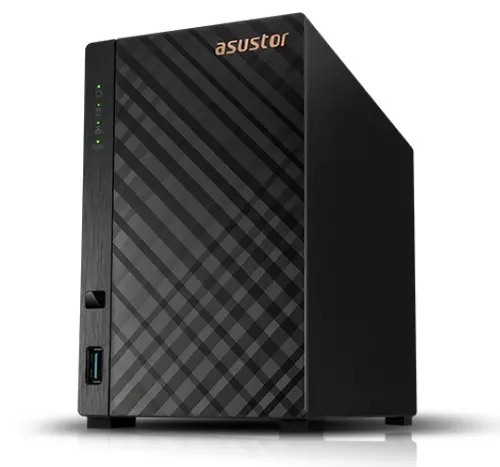 Мрежов сторидж, Asustor AS1202T, 2 bay NAS, Realtek RTD1619B, Quad Core, 1.7 GHz, 1GB DDR4 (not expandable), 2.5GbE x1, 3 x USB 3.2 Gen 1, WOW (Wake on WAN), System Sleep Mode, Black