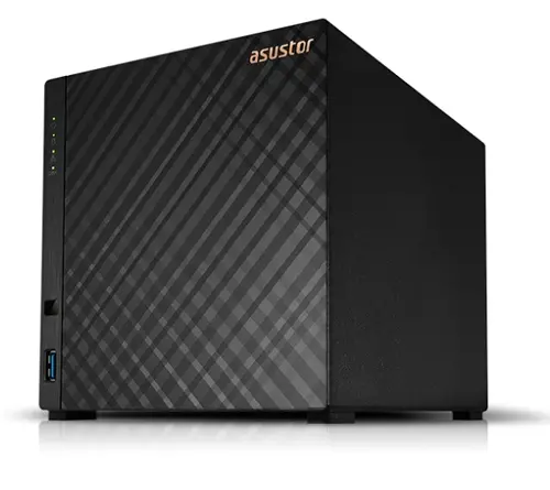 Мрежов сторидж, Asustor AS1204T, 4 bay NAS, Realtek RTD1619B, Quad Core, 1.7 GHz, 1GB DDR4 (not expandable), 2.5GbE x1, 3 x USB 3.2 Gen 1, WOW (Wake on WAN), System Sleep Mode, Black