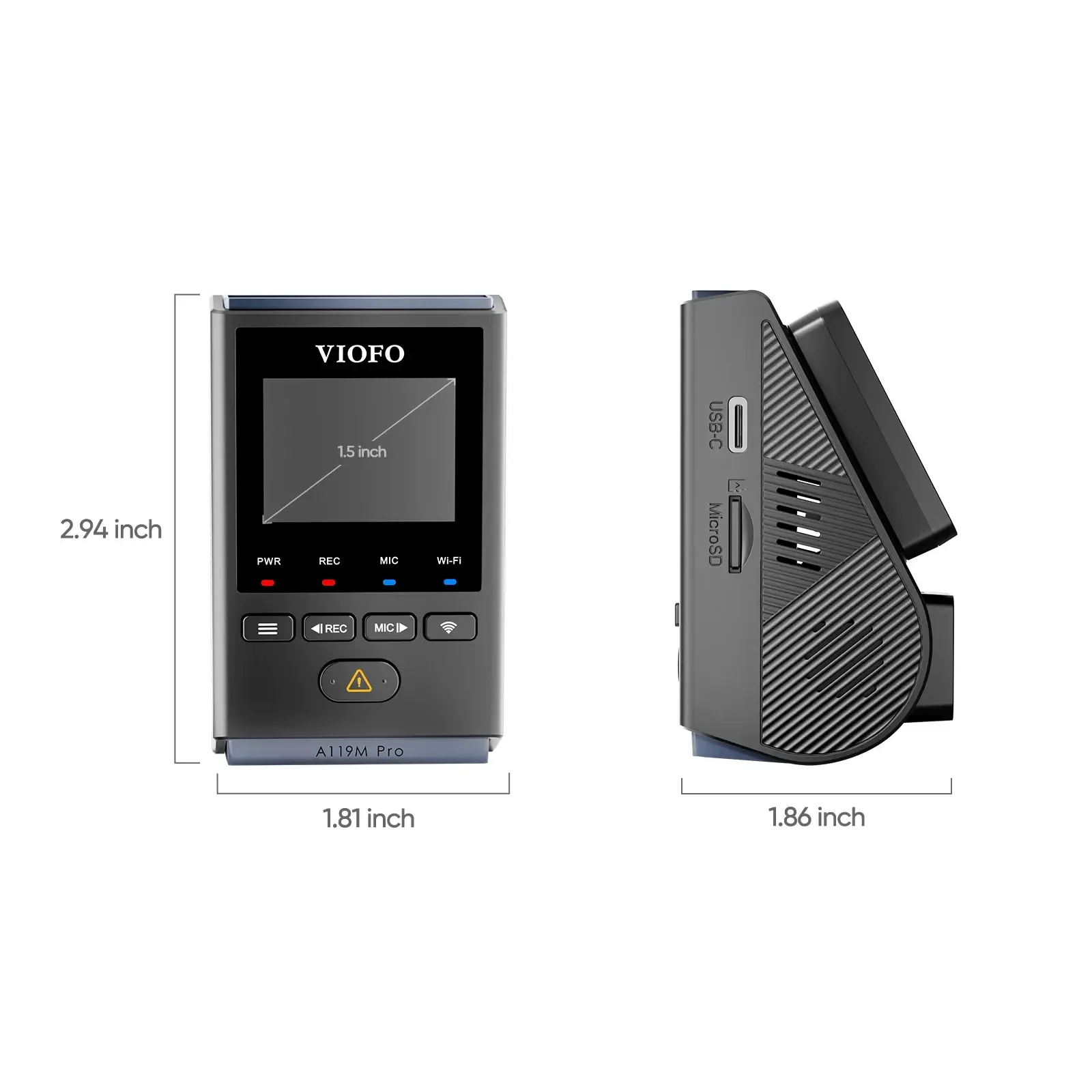 VIOFO Видеорегистратор Dash Cam A119 M Pro 4K - 30fps, Sony STARVIS 2, WiFi 6, GPS - image 6