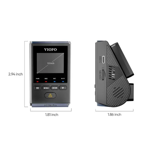 VIOFO Cameră auto Dash Cam A119 M Pro 4K - 30fps, Sony STARVIS 2, WiFi 6, GPS - 7