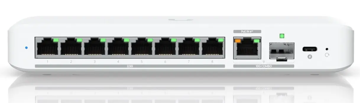 Switch Ubiquiti USW-Flex-2.5G-8, 8x 2.5G, 10GbE RJ45/SFP+, USB-C/ intrare PoE+ - image 1