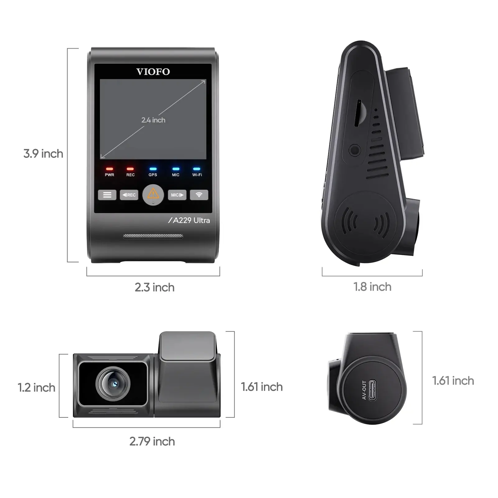 VIOFO Видеорегистратор Dash Cam A229 Ultra 2 Channel - 4K, HDR, Dual Sony STARVIS 2 8MP, GPS, Bluetooth - image 5