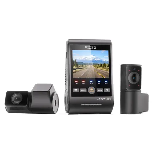 VIOFO Κάμερα αυτοκινήτου Dash Cam A229 Ultra 3 Channel - 4K, HDR, Dual Sony STARVIS 2 8MP, GPS, Bluetooth - 4