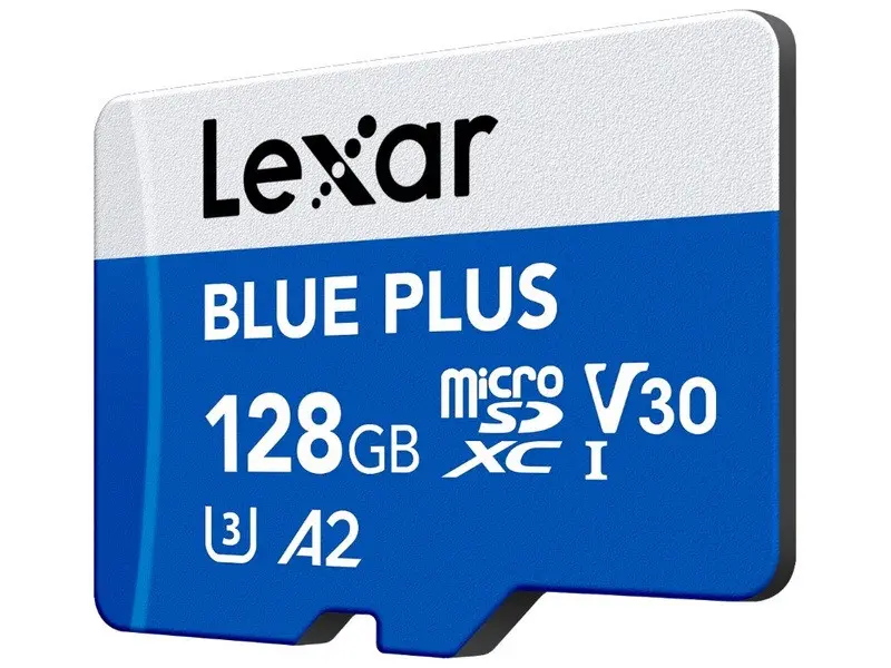 Card de memorie Micro SDXC 128GB 100MB/s UHS-I A2 V30 U3 ALBASTRU LEXAR - image 1