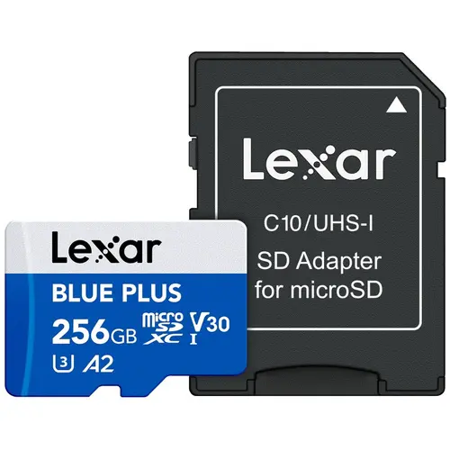 Micro SDXC КАРТА 256GB 170MB/s UHS-I A2 V30 U3 BLUE LEXAR