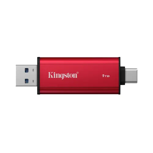 Флаш памет Kingston Dual USB-A/C Portable SSD 1TB - Black/Red - image 1