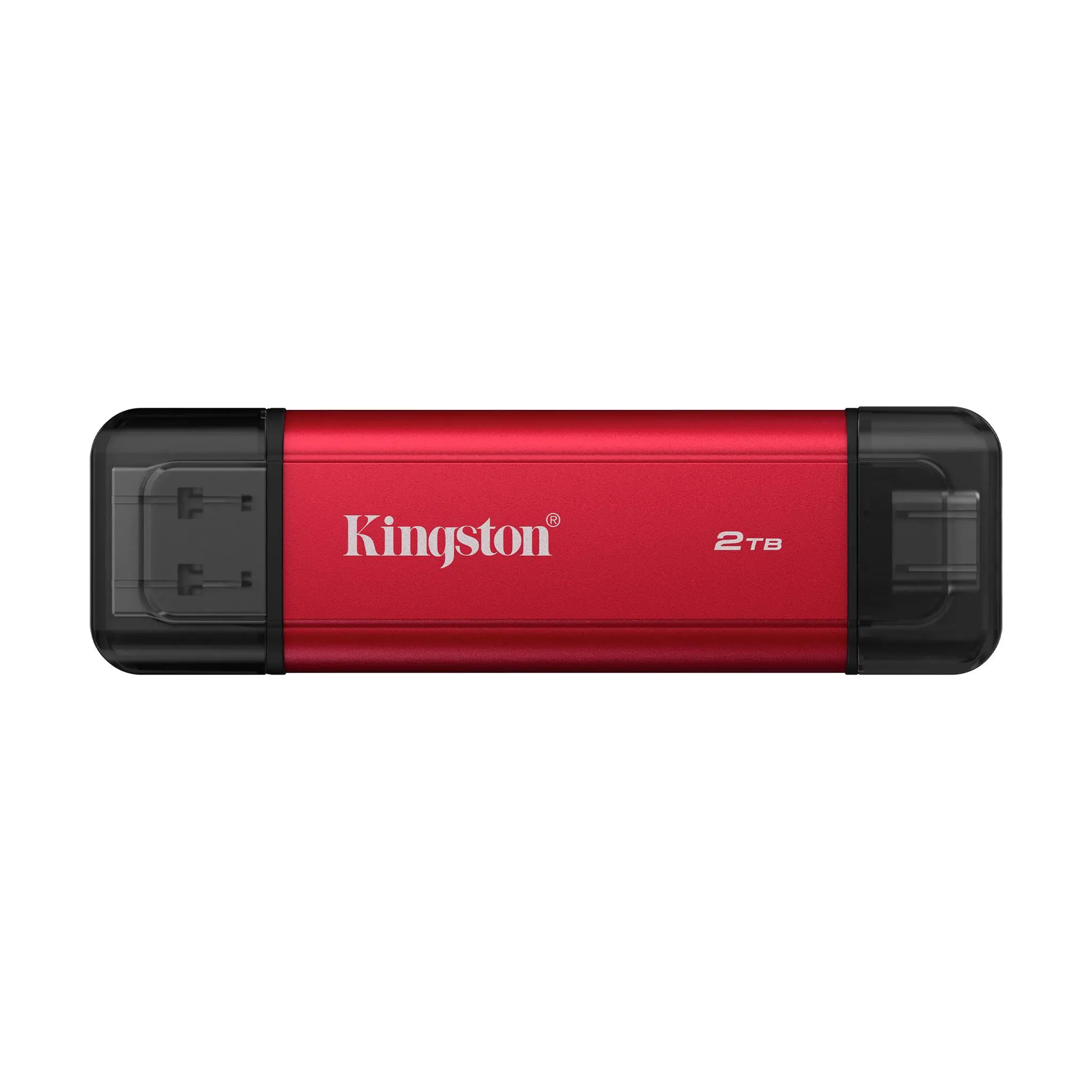Memorie flash Kingston Dual USB-A/C Portable SSD 2TB - Negru/Roșu