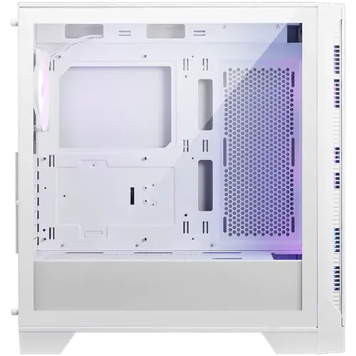 MSI MAG FORGE 320R AIRFLOW WHITE, Mid-Tower, ATX/M-ATX/ITX, 2x USB 3.2, 1x Audio/Mic, LED Button, ARGB Hub, 4x 120mm ARGB Fans, Mesh Panel, Tempered Glass, White - image 1