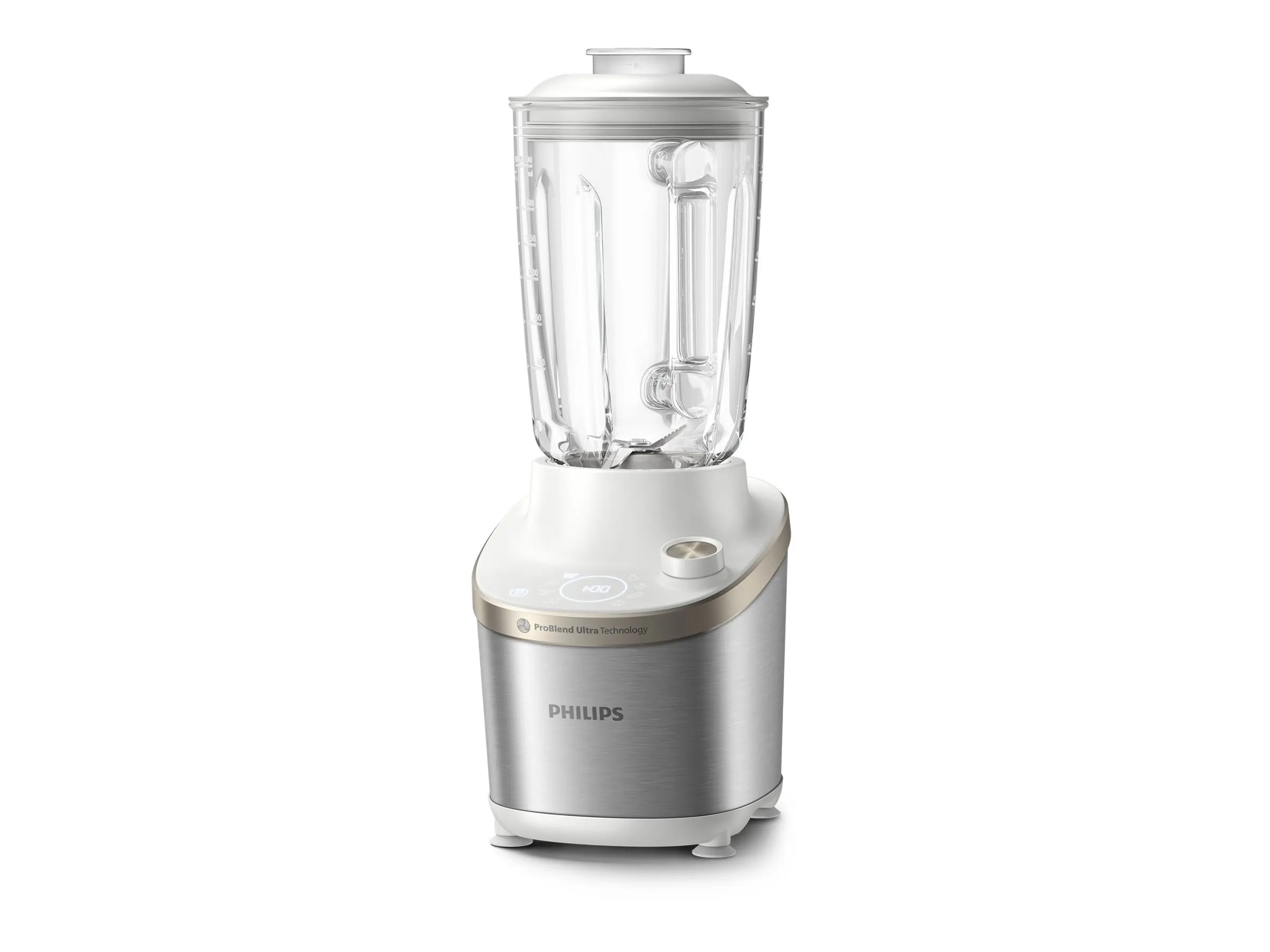 PHILIPS Високоскоростен Блендер Series 7000 1500W ProBlend Ultra 2 чаши за из път стъклена кана бял