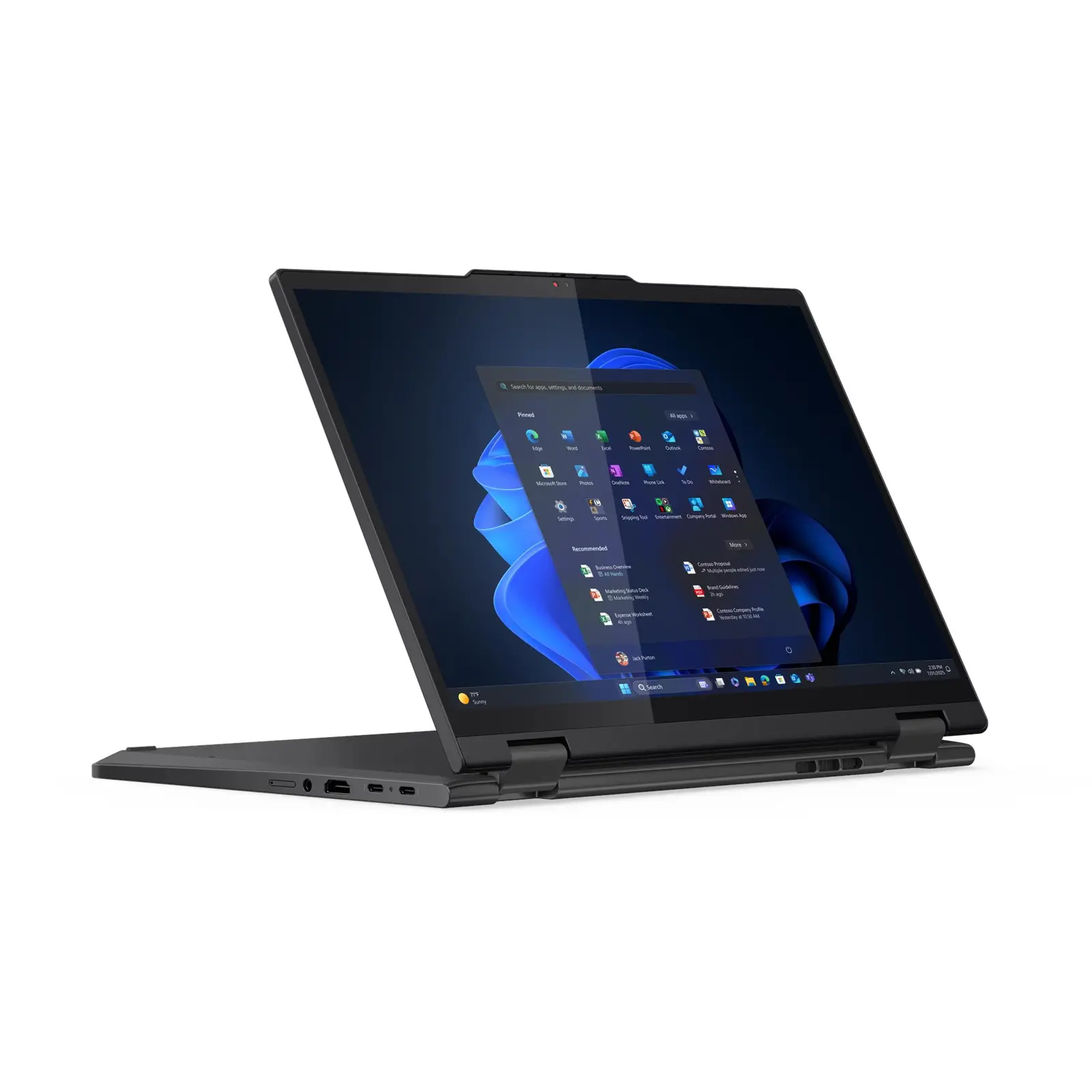Лаптоп, Lenovo ThinkPad T14s 2-in-1 G1 Intel Core Ultra 7 255U, 12C (up to 5.2GHz,12MB), 32GB LPDDR5x-7467, 1TB SSD, 14" WUXGA (1920x1200) IPS AR AS, Touch, Integrated Intel Graphics, WLAN, BT, 5MP&IR Cam, Pen, Backlit KB, SCR, FPR, 3 cell, Win11Pro, 3Y Premier