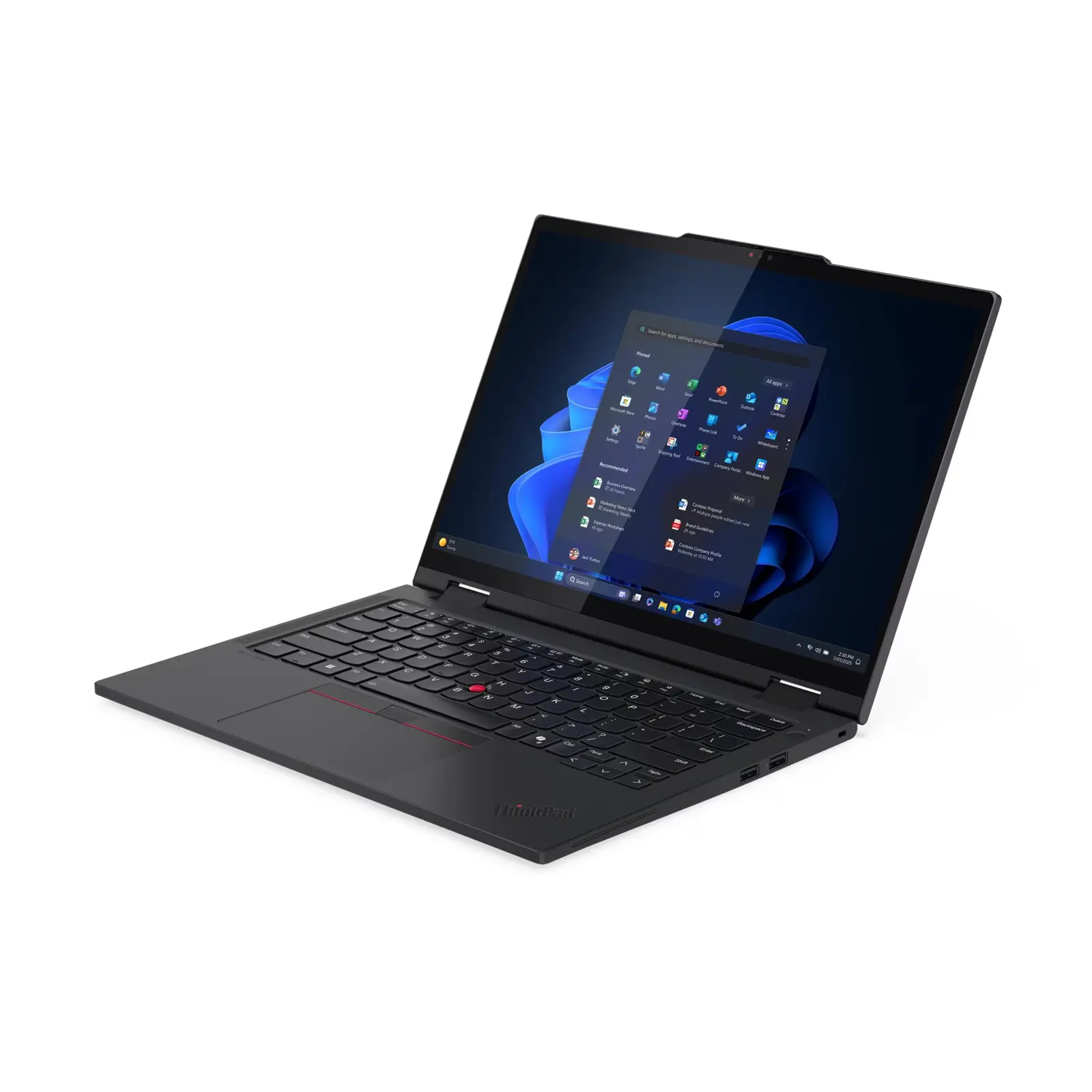 Лаптоп, Lenovo ThinkPad T14s 2-in-1 G1 Intel Core Ultra 7 255U, 12C (up to 5.2GHz,12MB), 32GB LPDDR5x-7467, 1TB SSD, 14" WUXGA (1920x1200) IPS AR AS, Touch, Integrated Intel Graphics, WLAN, BT, 5MP&IR Cam, Pen, Backlit KB, SCR, FPR, 3 cell, Win11Pro, 3Y Premier - image 8