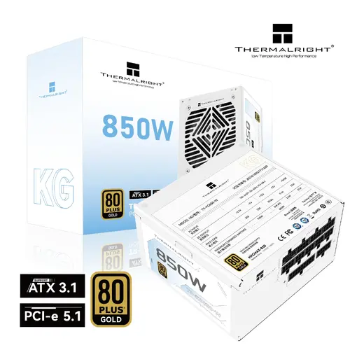 Thermalright захранване PSU ATX 3.1 850W Gold, Full Modular - TR-KG850-W White - image 4