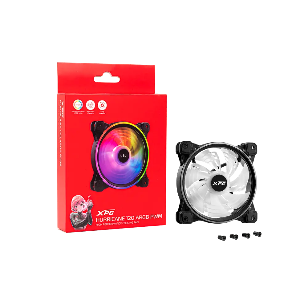 Вентилатор, ADATA XPG HURRICANE 120 ARGB PWM BK - image 3