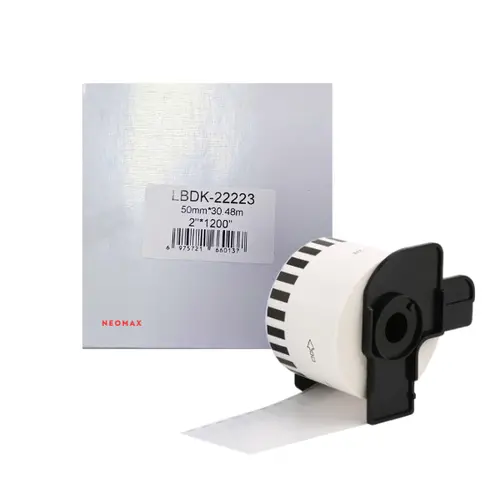 ЛЕНТА ЗА ЕТИКЕТНИ ПРИНТЕРИ BROTHER ТИП QL - CONTINUOS PAPER TAPE - 50 mm x 30,48 m - DK22223 (DK-22223) - PN LB-22223 - NEOMAX