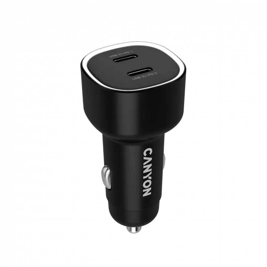 CANYON car charger OnDrive 60 PD 60W 2xUSB-C Black - image 2