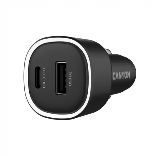 CANYON car charger OnDrive 85 PD 85W USB-A+USB-C Black - image 1