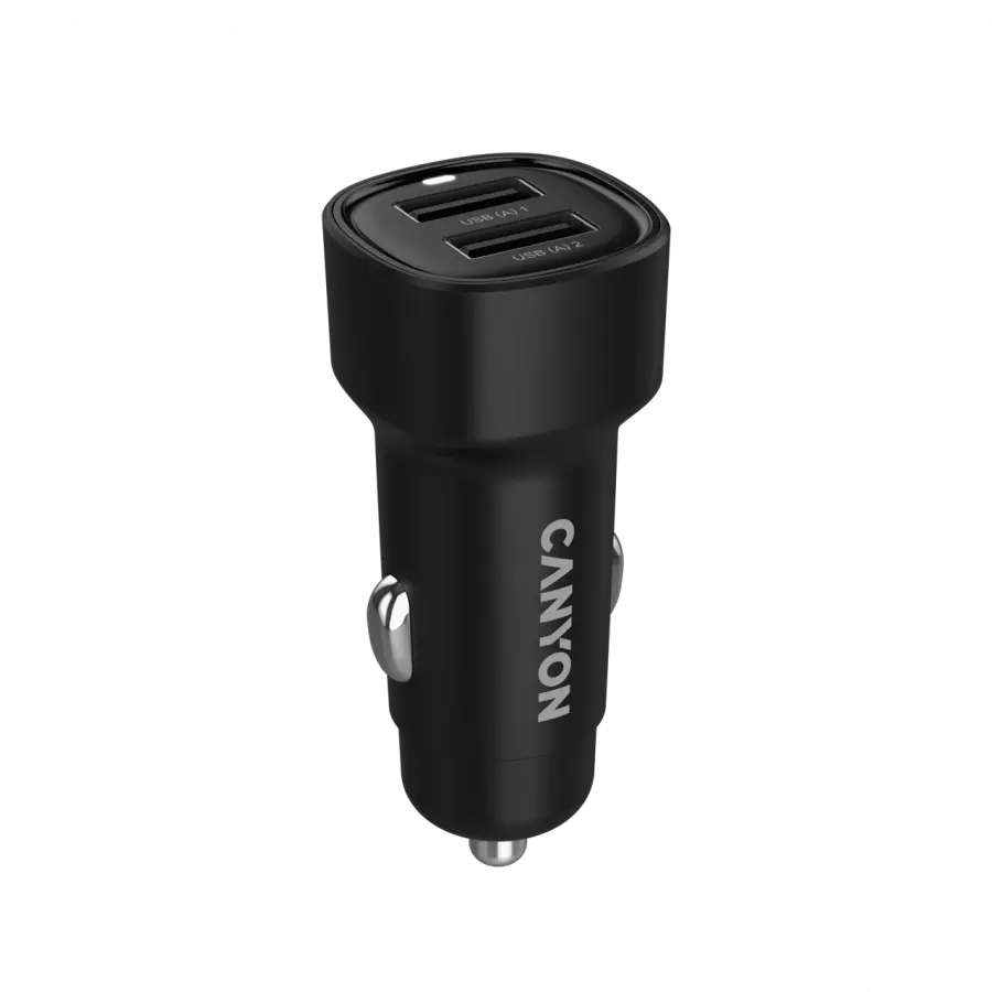 CANYON car charger OnDrive 24 24W 2xUSB-A Black - image 2