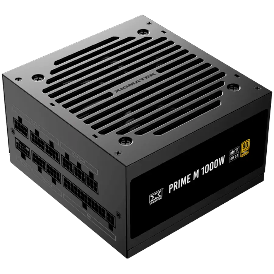 Xigmatek Prime M 1000W (80+Gold 230V EU, ATX3.1 & PCI-E 5.1, LLC D2D & APFC, ανεμιστήρας 120mm, Full Modular, καλώδιο EU, Color Box)