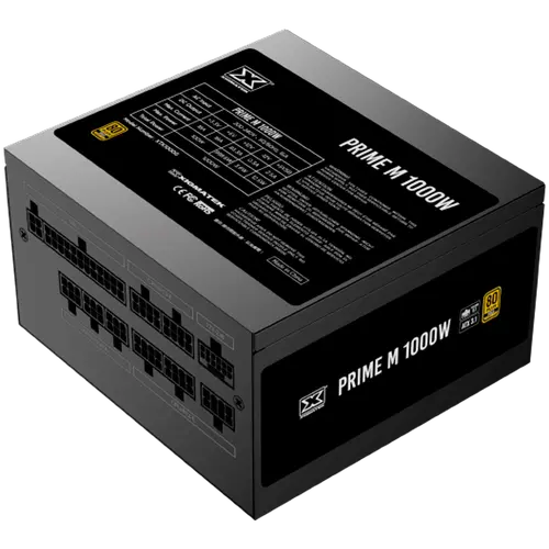 Xigmatek Prime M 1000W (80+Gold 230V EU, ATX3.1 & PCI-E 5.1, LLC D2D & APFC, ανεμιστήρας 120mm, Full Modular, καλώδιο EU, Color Box) - 2