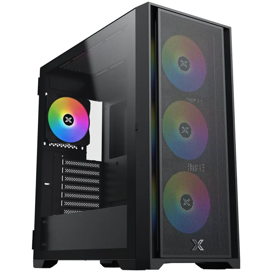 Xigmatek Master X II (Black, EATX, U3x1 & U2x2, Front Meshed Grill & Left TG, 4PCS Z20A & ARGB PCB) - image 1