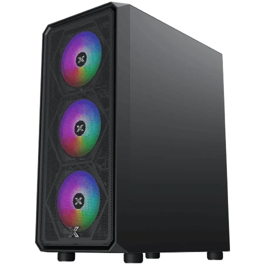 Xigmatek DUO X (BK, EATX, U3x1 & U2x2,Front Mesh Grill & Left TG, 4PCS Z20F Fan)