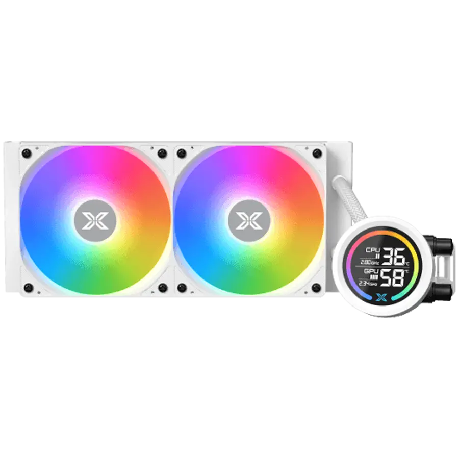 Xigmatek LK Pro 240 Digital Arctic (WH AIO,Digital LCD Pump & 240mm PWM Fan,Mini ARGB Controller,Intel & AMD & 20xx)