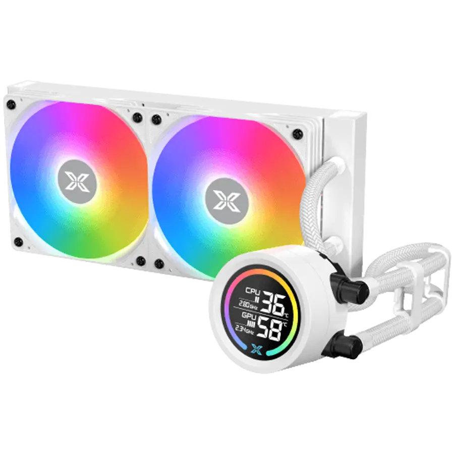 Xigmatek LK Pro 240 Digital Arctic (WH AIO,Digital LCD Pump & 240mm PWM Fan,Mini ARGB Controller,Intel & AMD & 20xx) - image 1
