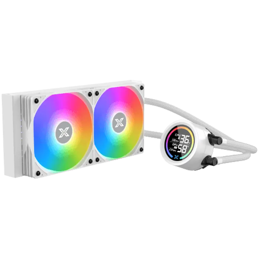 Xigmatek LK Pro 240 Digital Arctic (WH AIO,Digital LCD Pump & 240mm PWM Fan,Mini ARGB Controller,Intel & AMD & 20xx) - image 2