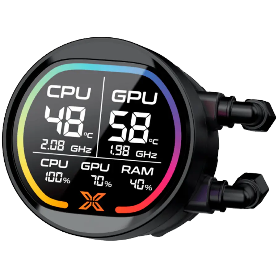 Xigmatek LK Pro 360 Digital (BK AIO,Digital LCD Pump & 360mm PWM Fan,Mini ARGB Controller,Intel & AMD & 20xx) - image 3