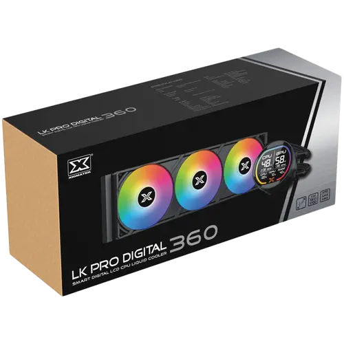 Xigmatek LK Pro 360 Digital (BK AIO,Digital LCD Pump & 360mm PWM Fan,Mini ARGB Controller,Intel & AMD & 20xx) - 1