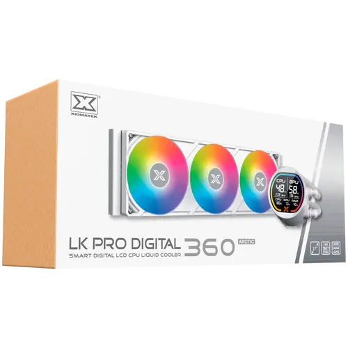 Xigmatek LK Pro 360 Digital Arctic (WH AIO,Digital LCD Pump & 360mm PWM Fan,Mini ARGB Controller,Intel & AMD & 20xx) - 1