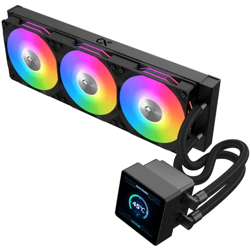 Xigmatek Connect 360 (BK, AIO Liquid Cooler, 3.4"LED Display Pump Head, ARGB PWM Fan, Mini ARGB Controller) - image 2