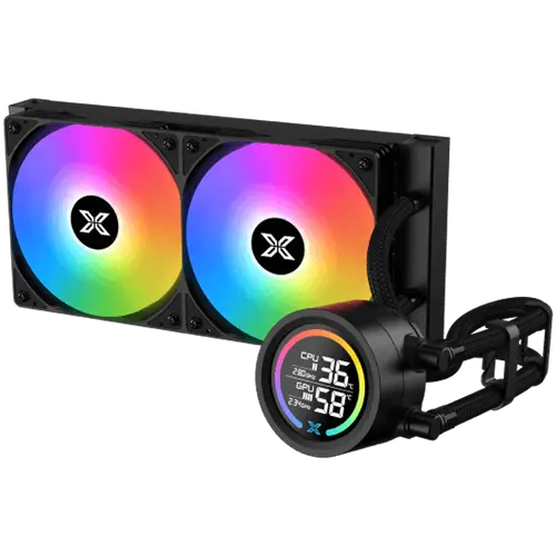 Xigmatek LK Pro 240 Digital (BK AIO,Digital LCD Pump & 240mm PWM Fan,Mini ARGB Controller,Intel & AMD & 20xx) - 2