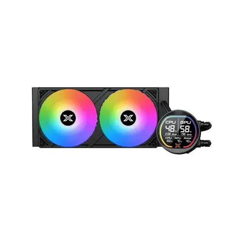 Xigmatek LK Pro 240 Digital (BK AIO,Digital LCD Pump & 240mm PWM Fan,Mini ARGB Controller,Intel & AMD & 20xx)