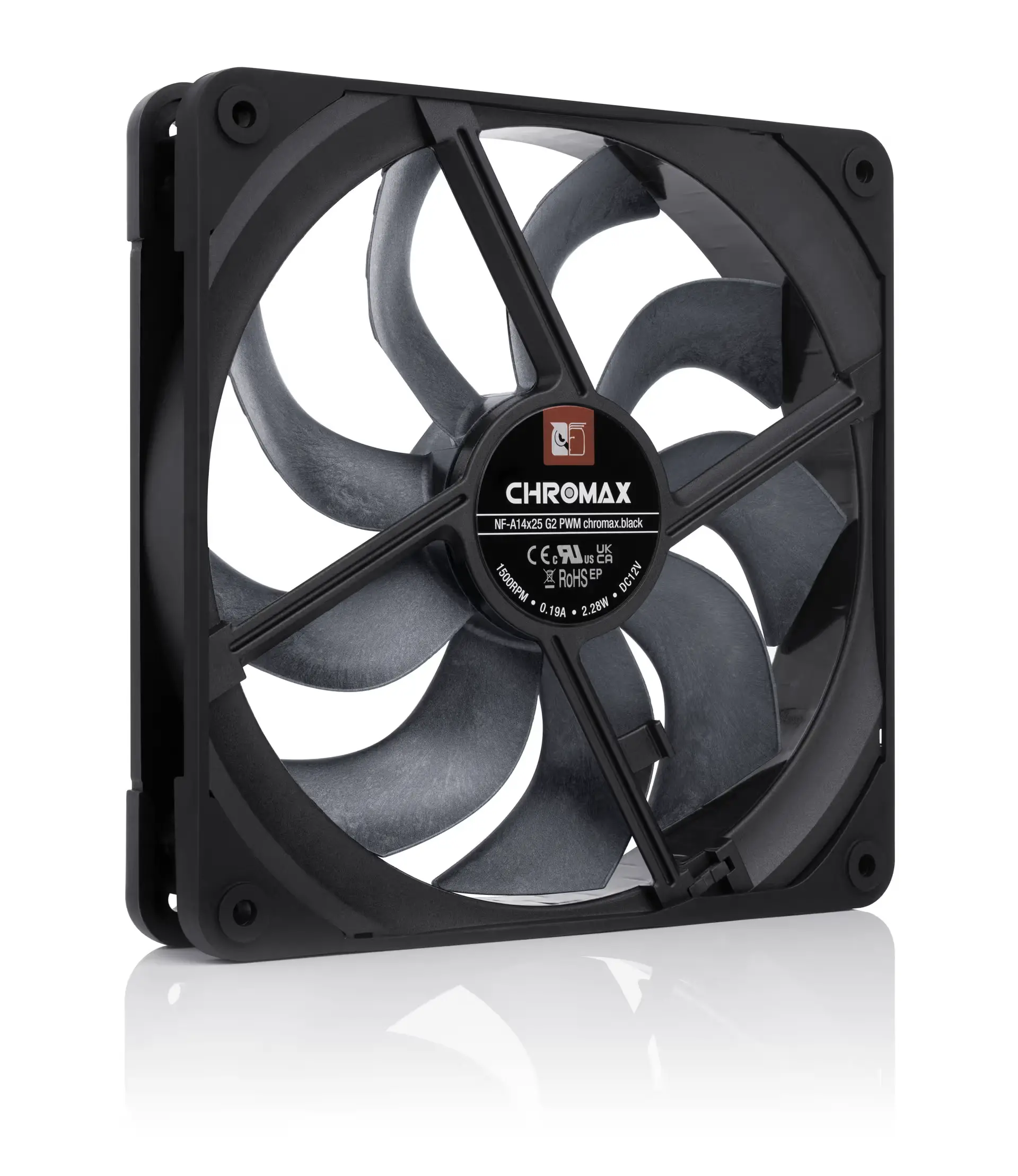 Noctua вентилатор Fan 140mm - A14x25 G2 PWM chromax.black - image 2