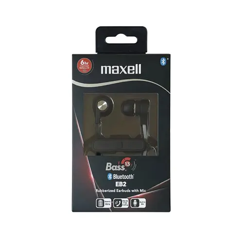 Ακουστικά με μικρόφωνο earbuds Bluetooth B13-EB2 BASS 13 μαύρα MAXELL - 1