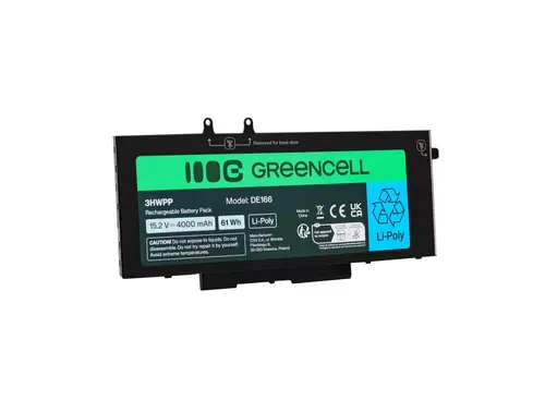 Батерия за лаптоп  DELL 33YDH Dell Latitude 5400, 5401, 5410, 5411, 5500, 5501, 5510, 5511, 7591  15,2V  4000mAh GREEN CELL - image 1