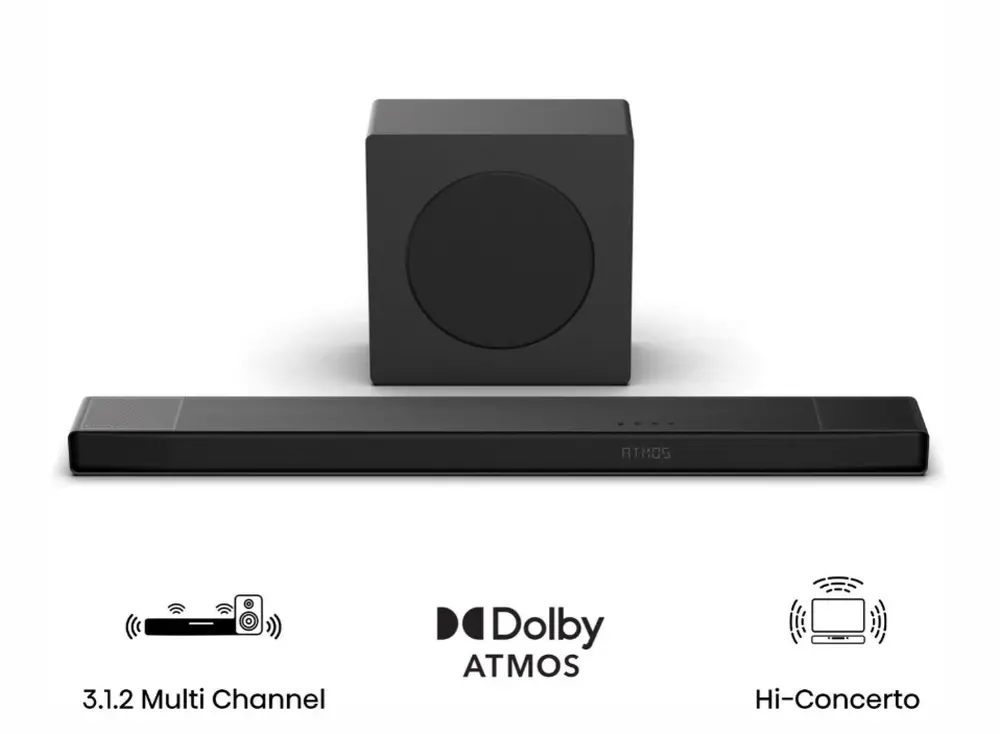 Аудио система, Hisense AX3120Q ,3.1.2 Ch., 440W, BT, Dolby Atmos, Black