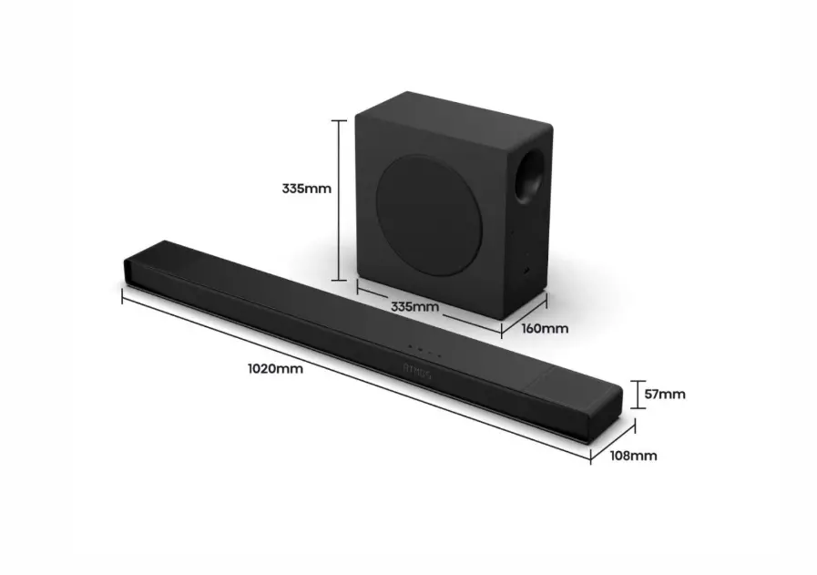 Sistem audio, Hisense AX3120Q, 3.1.2 Ch., 440W, BT, Dolby Atmos, Negru - image 1