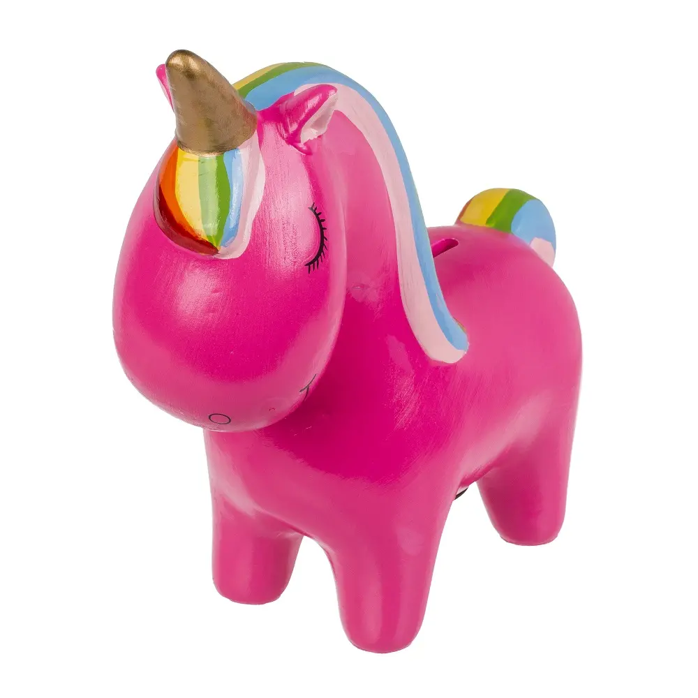 Κεραμικός κουμπαράς Unicorn, ροζ