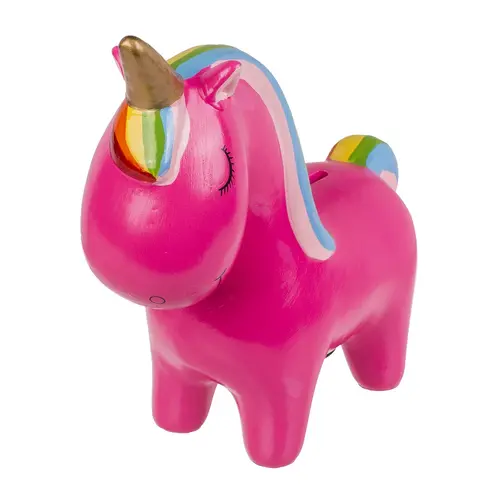 Pușculiță ceramică Unicorn, roz - 1