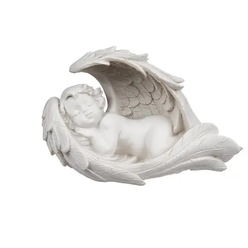 Спящ ангел с крила и RGB LED, с батерии